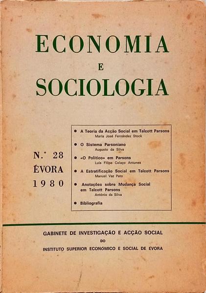 ECONOMIA E SOCIOLOGIA, N.º 28, 1980.