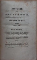 HISTOIRE DES DUCS DE BOURGOGNE DE LA MAISON DE VALOIS, 1364-1477. [N.Âº 5]