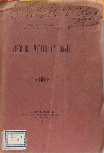 VIRGÍLIO IMITATO DA DANTE.