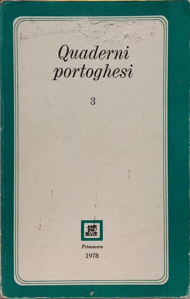 QUADERNI PORTOGHESI, N.º 3, PRIMAVERA 1978.