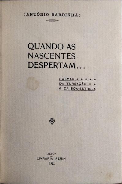 QUANDO AS NASCENTES DESPERTAM...