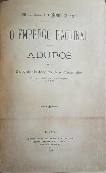 O EMPREGO RACIONAL DOS ADUBOS.