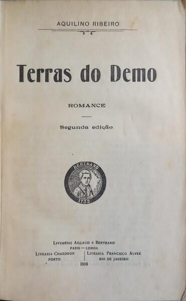 TERRAS DO DEMO. [2.ª EDIÇÃO, COM DEDICATÓRIA DO AUTOR]