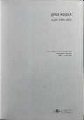 JORGE MOLDER, ALGÚN TEMPO ANTES.