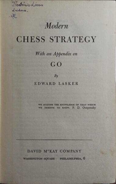 MODERN CHESS STRATEGY.