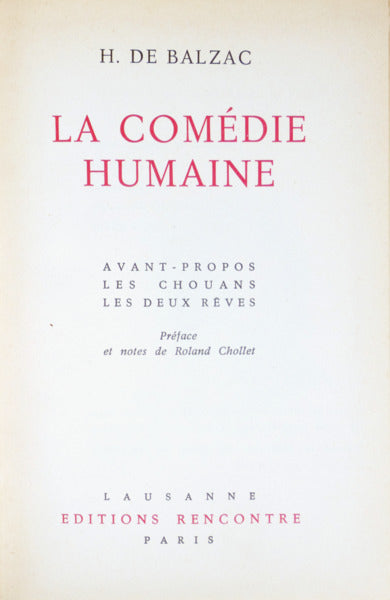 LA COMÉDIE HUMAINE.