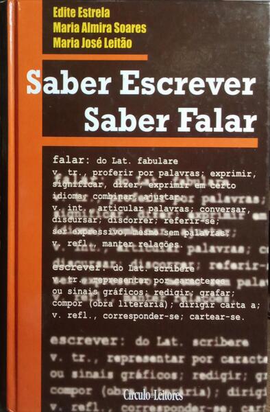 SABER ESCREVER, SABER FALAR.