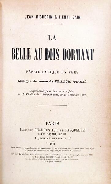 LA BELLE AU BOIS DORMANT.