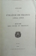 ANNUAIRE DU COLLÃˆGE DE FRANCE, 1994-1995.