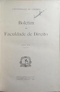 BOLETIM DA FACULDADE DE DIREITO ANO XII (1930-1931).