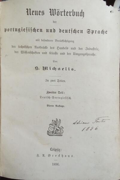 NEUES WÖRTERBUCH DER PORTUGIESISCHEN UND DEUTSCHEN SPRACHE.