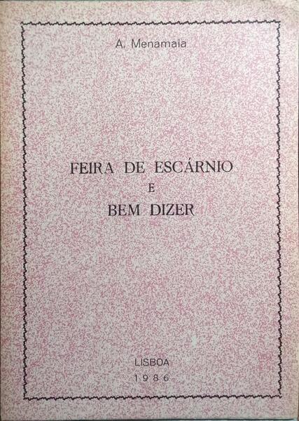 FEIRA DE ESCÁRNIO E BEM DIZER.
