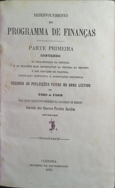 DESENVOLVIMENTO DO PROGRAMMA DE FINANÇAS.