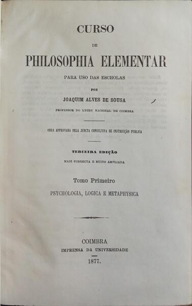 CURSO DE PHILOSOPHIA ELEMENTAR.