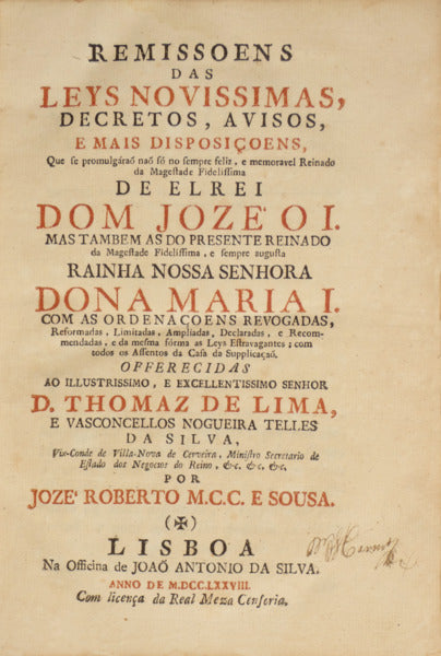 REMISSOENS DAS LEYS NOVISSIMAS, DECRETOS, AVISOS, E MAIS DISPOSIÃ‡OENS,
