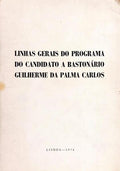 LINHAS GERAIS DO PROGRAMA DO CANDIDATO A BASTONÃRIO GUILHERME DA PALMA CARLOS.