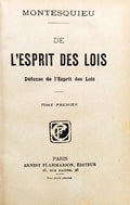 DE L'ESPRIT DES LOIS: DÉFENSE DE L'ESPRIT DES LOIS. [2 VOLS.]