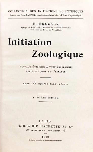 INITIATIPN ZOOLOGIQUE.