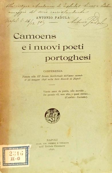 CAMOENS E I NUOVI POETI PORTOGHESI.