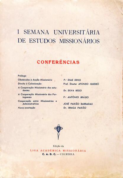 I SEMANA UNIVERSITÁRIA DE ESTUDOS MISSIONÁRIOS.