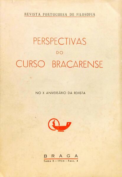 REVISTA PORTUGUESA DE FILOSOFIA, TOMO X, FASC. 4, OUTUBRO-DEZEMBRO 1954.