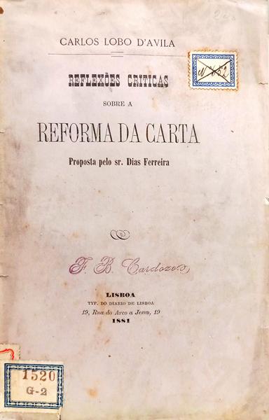 REFLEXÕES CRITICAS SOBRE A REFORMA DA CARTA.
