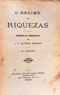 O REGIME DAS RIQUEZAS. [3.ª EDIÇÃO]