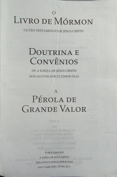 LIVRO (O) DE MÓRMON: OUTRO TESTAMENTO DE JESUS CRISTO.