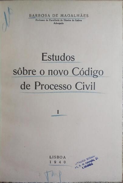 ESTUDOS SÃ”BRE O NOVO CÃ“DIGO DE PROCESSO CIVIL, I.