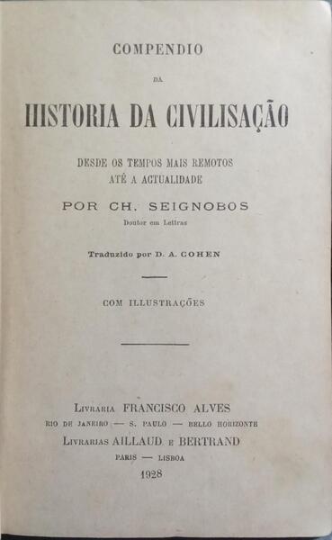 COMPENDIO DA HISTORIA DA CIVILISAÇÃO.