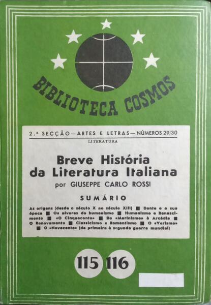 BREVE HISTÃ“RIA DA LITERATURA ITALIANA. [ENC.]