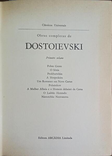 OBRAS COMPLETAS DE DOSTOIÉVSKI. [10 VOLS.]