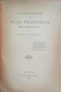 ALGUMAS PALAVRAS E DUAS PROPOSTAS.