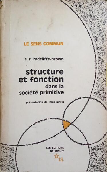 STRUCTURE ET FONCTION DANS LA SOCIÉTÉ PRIMITIVE.