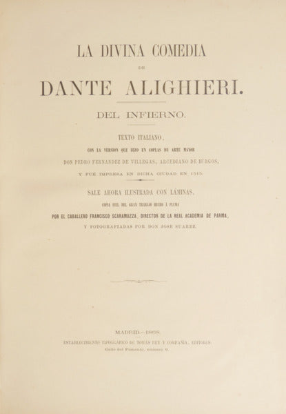 LA DIVINA COMMEDIA. DEL INFERNO.