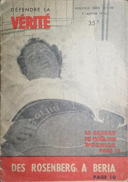 DÉFENDRE LA VÉRITÉ, NOUVELLE SÉRIE, N.º 106, JANVIER 1954.