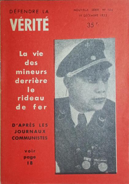 DÉFENDRE LA VÉRITÉ, NOUVELLE SÉRIE, N.º 104, DÉCEMBRE 1954.