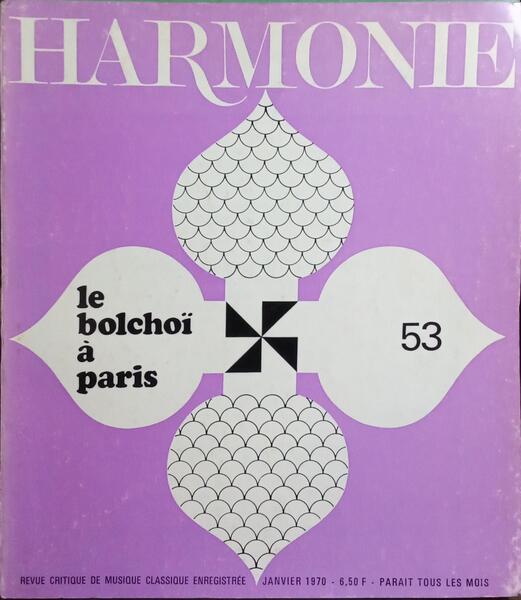 HARMONIE, N.º 53, JANVIER 1970 - N.º 62, DÉCEMBRE 1970. [8 NÚMEROS]