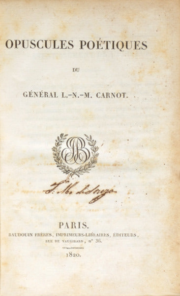 OPUSCULES POÉTIQUES.