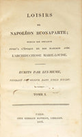 LOISIRS DE NAPOLÉON BUONAPARTE; [2 VOLS.]