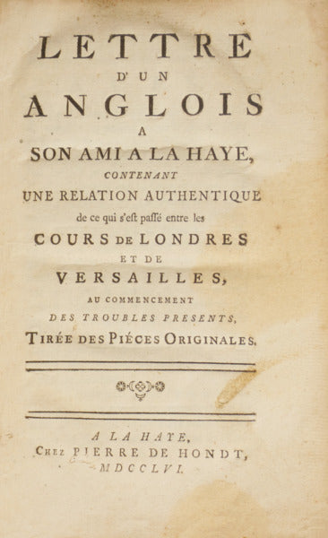 LETTRE D’UN ANGLOIS A SON AMI A LA HAYE, [2 OBRAS]