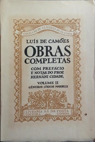 OBRAS COMPLETAS, VOLUME II. [4.ª EDIÇÃO]