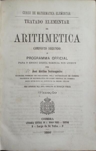 TRATADO ELEMENTAR DE ARITHMETICA.