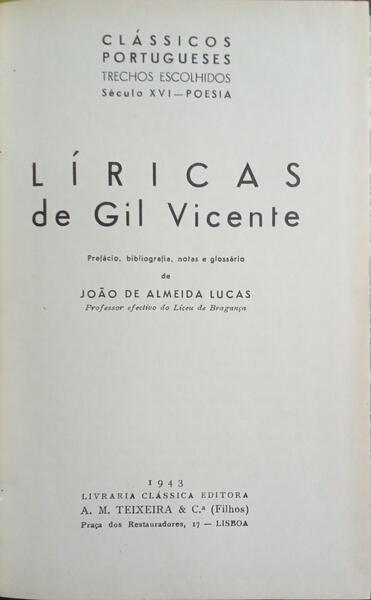 LÍRICAS. [ENC.]