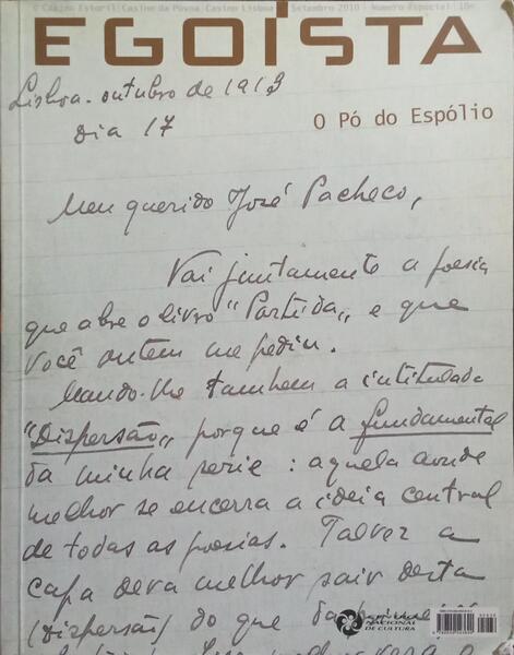 EGOÍSTA, NÚMERO ESPECIAL: O PÓ DO ESPÓLIO.
