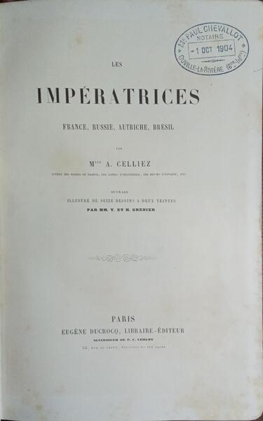 LES IMPÃ‰RATRICES: FRANCE, RUSSIE, AUTRICHE BRÃ‰SIL.