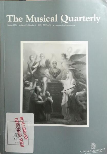 THE MUSICAL QUARTERLY, VOLUME 89, NUMBER 1, SPRING 2006.