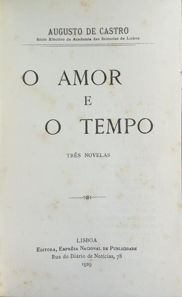 O AMOR E O TEMPO.