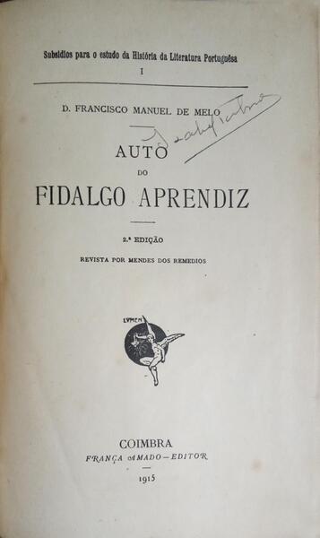 AUTO DO FIDALGO APRENDIZ.