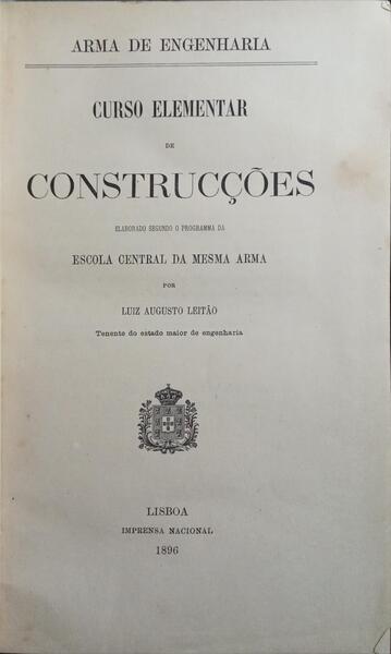 CURSO ELEMENTAR DE CONSTRUCÇÕES.
